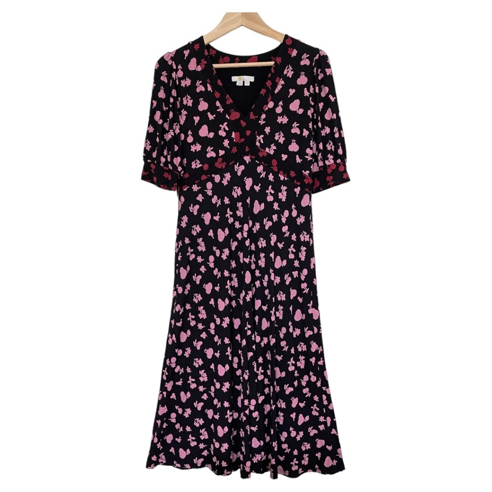 BODEN Eva Jersey Floral Print Midi Dress. Size: 8P - Picture 4 of 8